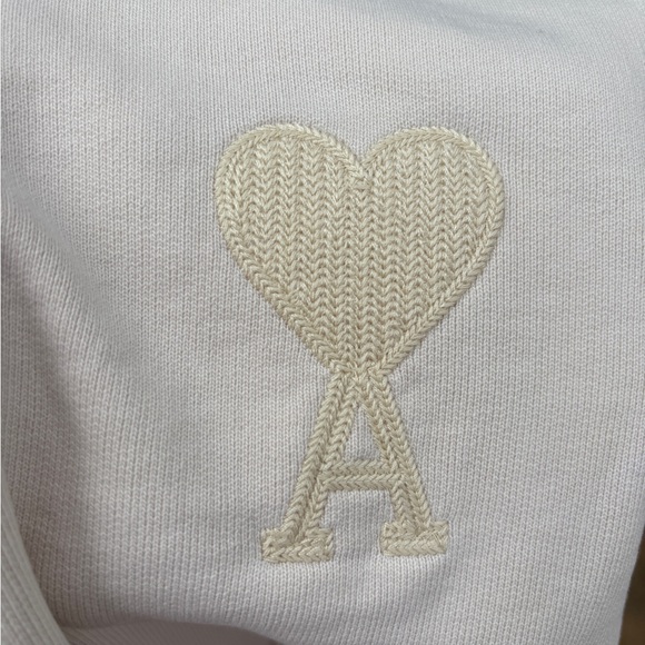 AMI Paris Cream Half-zip Sweatshirt - Picture 3 of 7